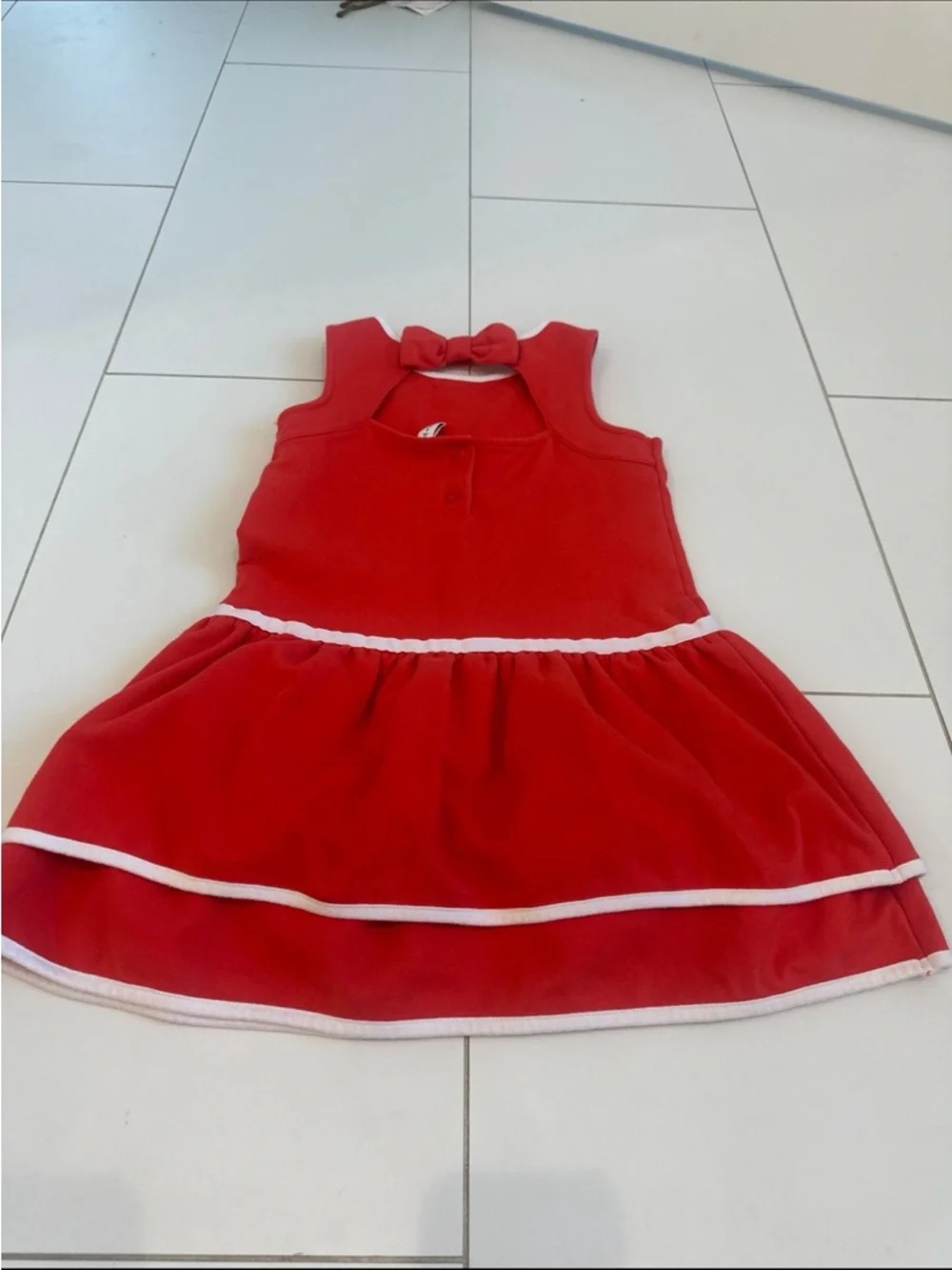 Janie and jack Dropwaist Poppy Dress red 5 girls - Picture 6 of 7